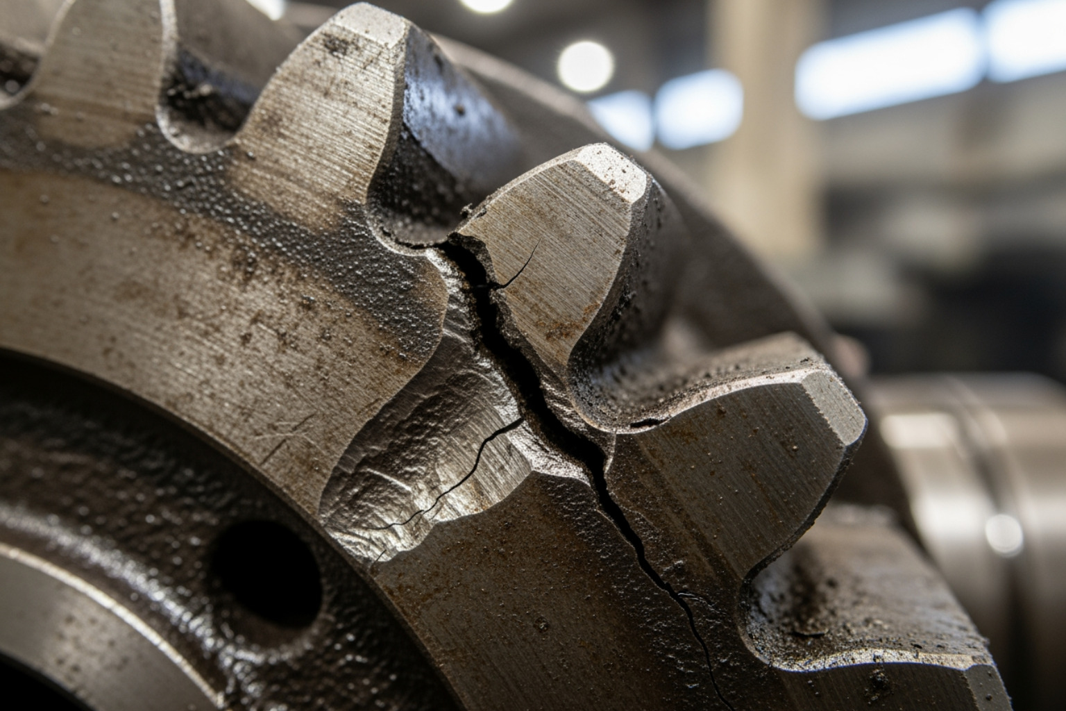 close-up on a piece of damaged industrial machinery, showing a clear defect - How much injury claim?