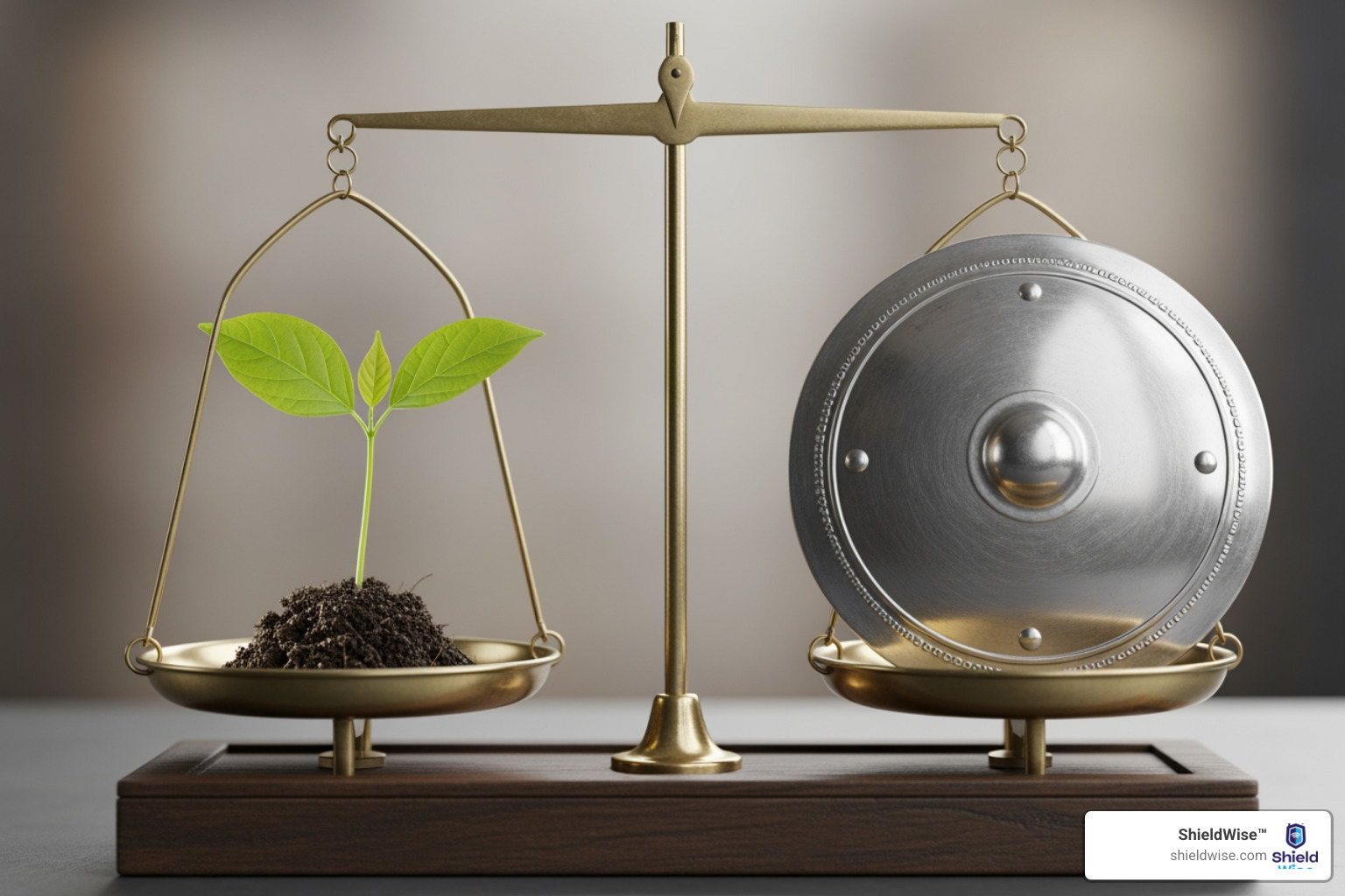 a scale balancing the words "Growth Potential" and "Risk Management" - iul - basics and education