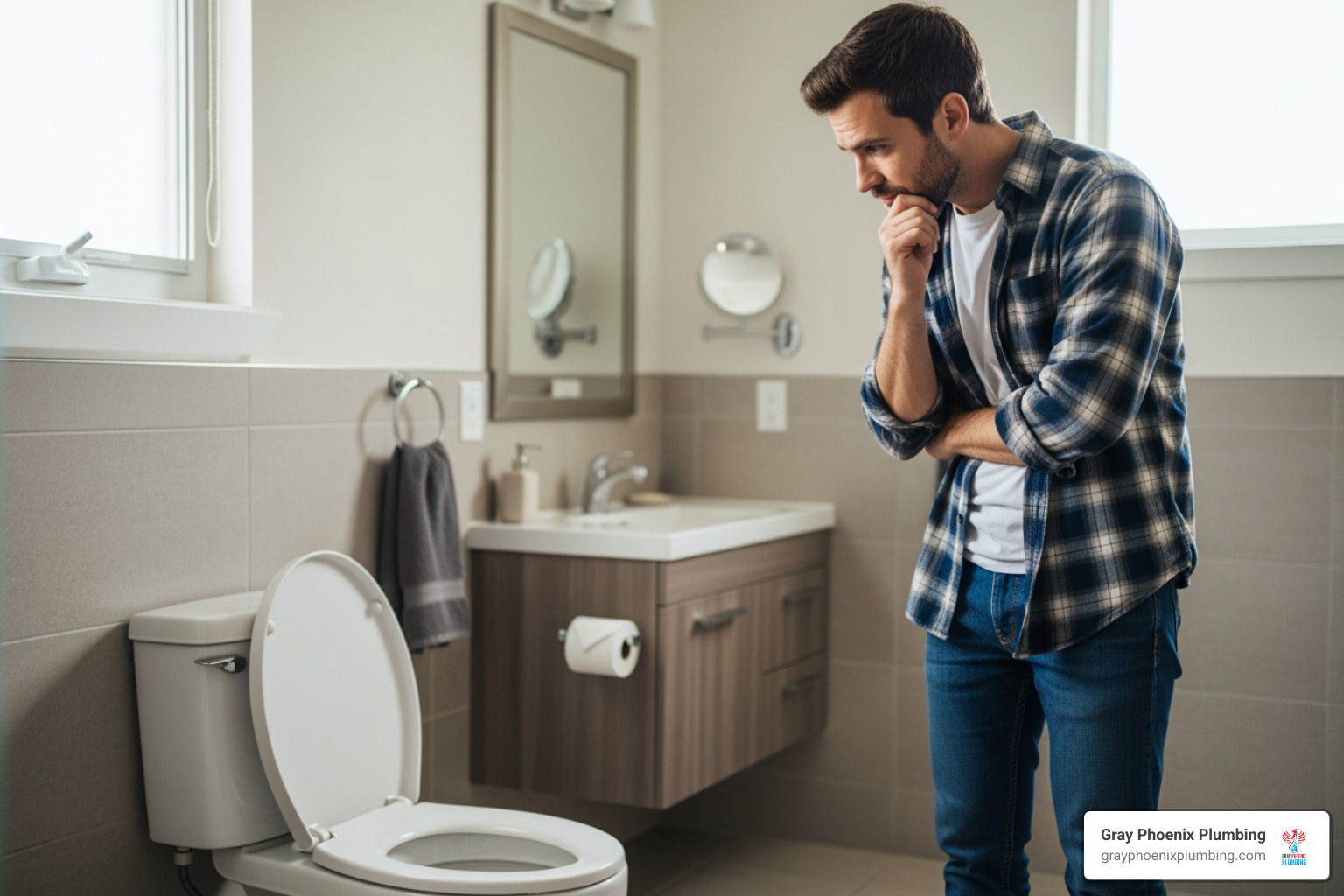 homeowner considering toilet repair vs replacement - Toilet repair Littleton