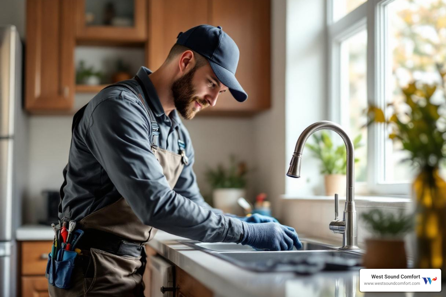 professional plumber working on kitchen sink - silverdale plumbing professional plumber working on kitchen sink - silverdale plumbing