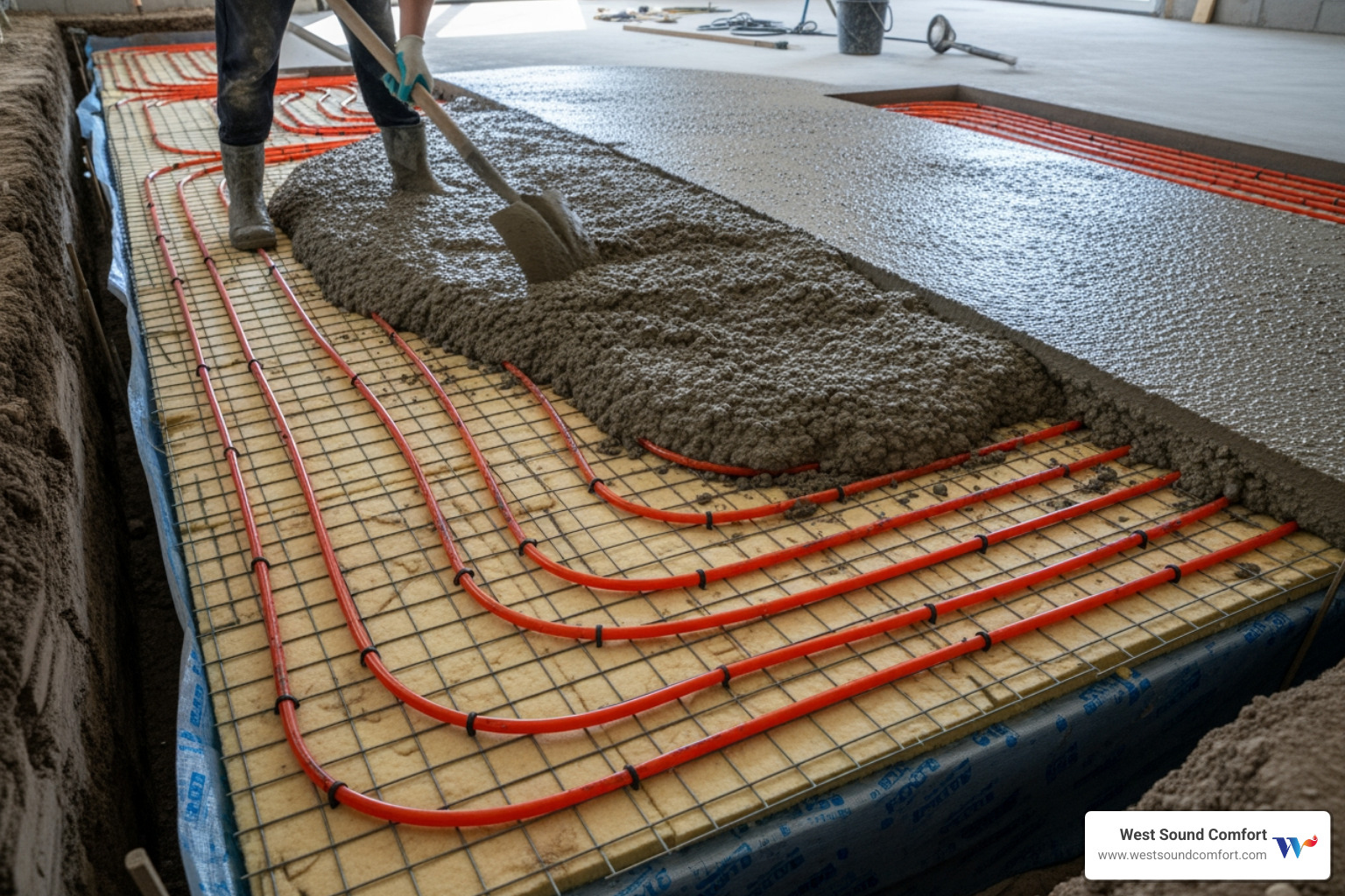 radiant floor heating - installing radiant floor heating in concrete slab radiant floor heating - installing radiant floor heating in concrete slab