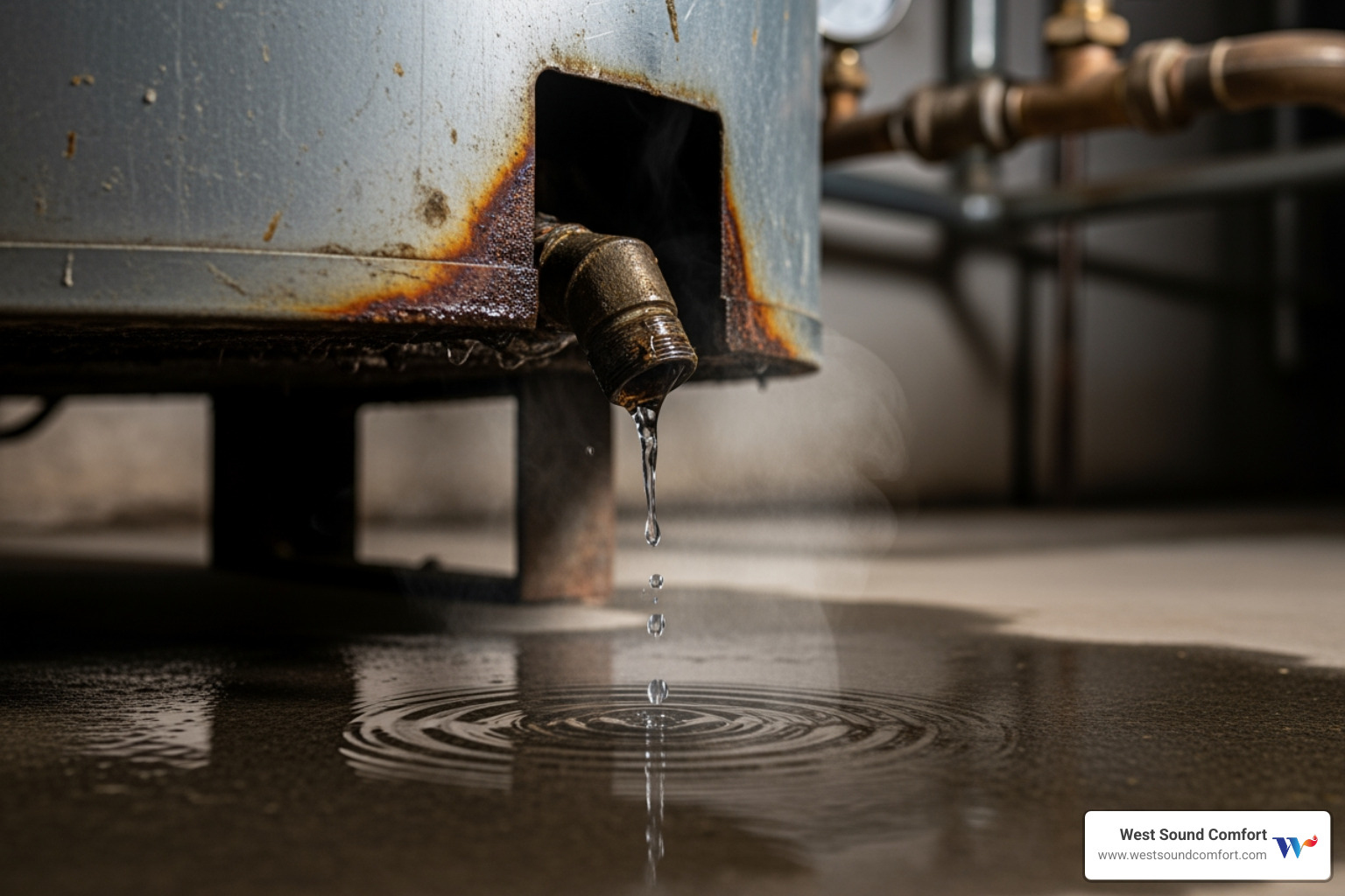 boiler leaking water
