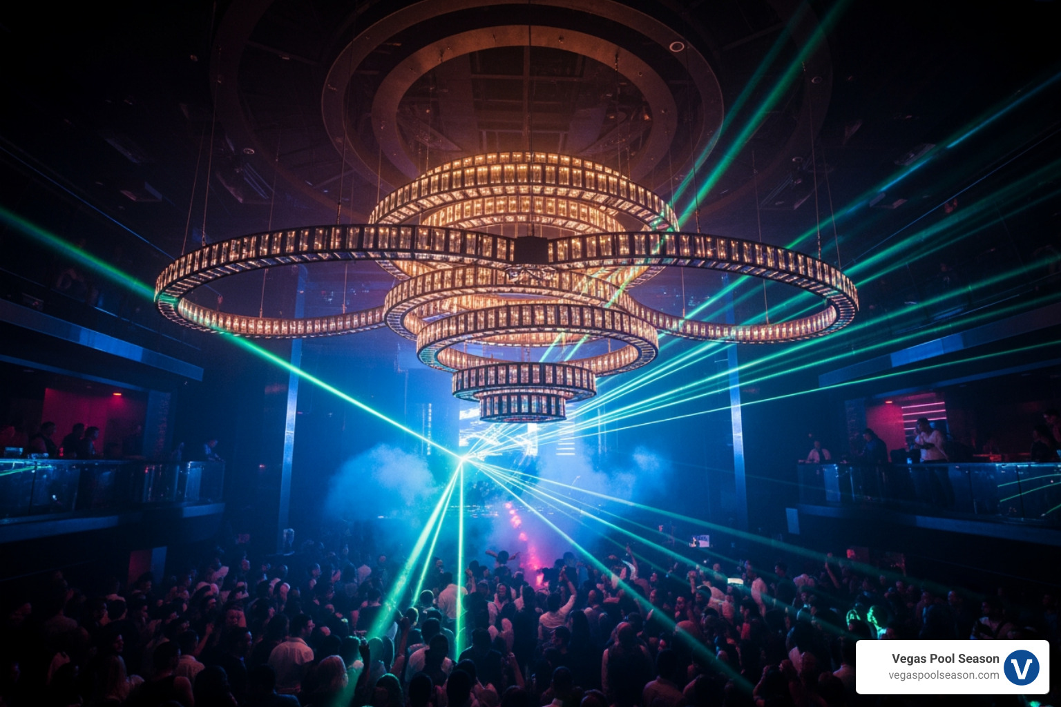 OMNIA's kinetic chandelier - Best EDM clubs Vegas