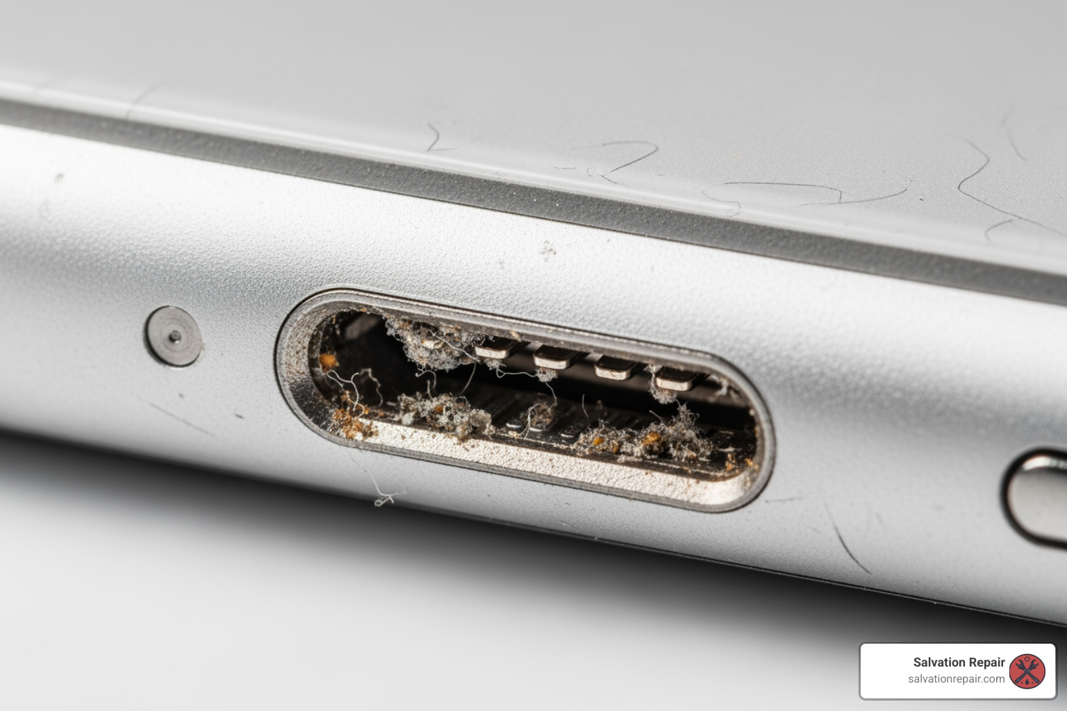 Dirty or damaged iPhone charging port - iPhone charging port repair in laurel MS