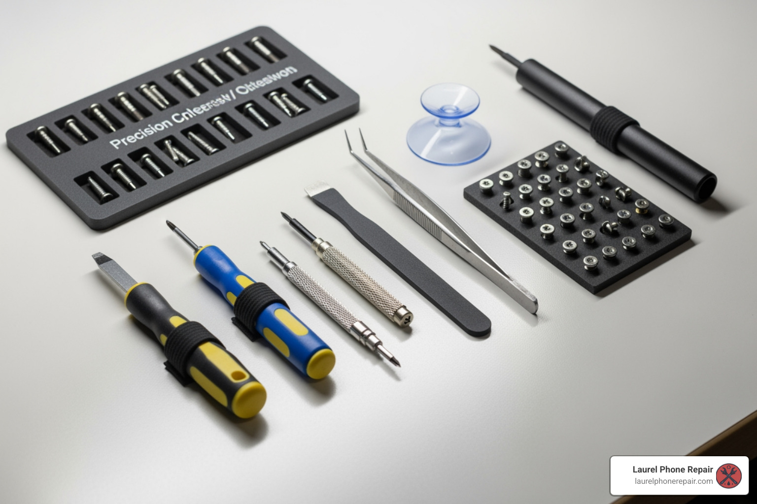 phone repair tool kit laid out on a clean surface - oppo a54 screen replacement