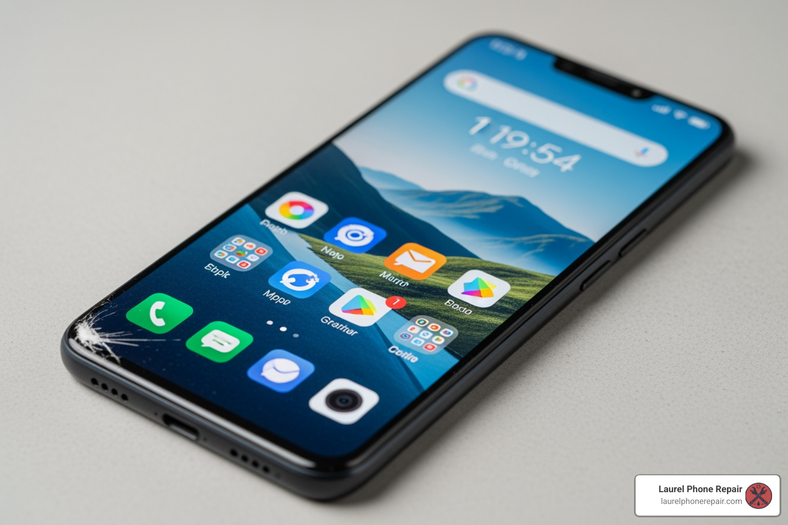 repaired Oppo A54 with a pristine, functional screen - oppo a54 screen replacement