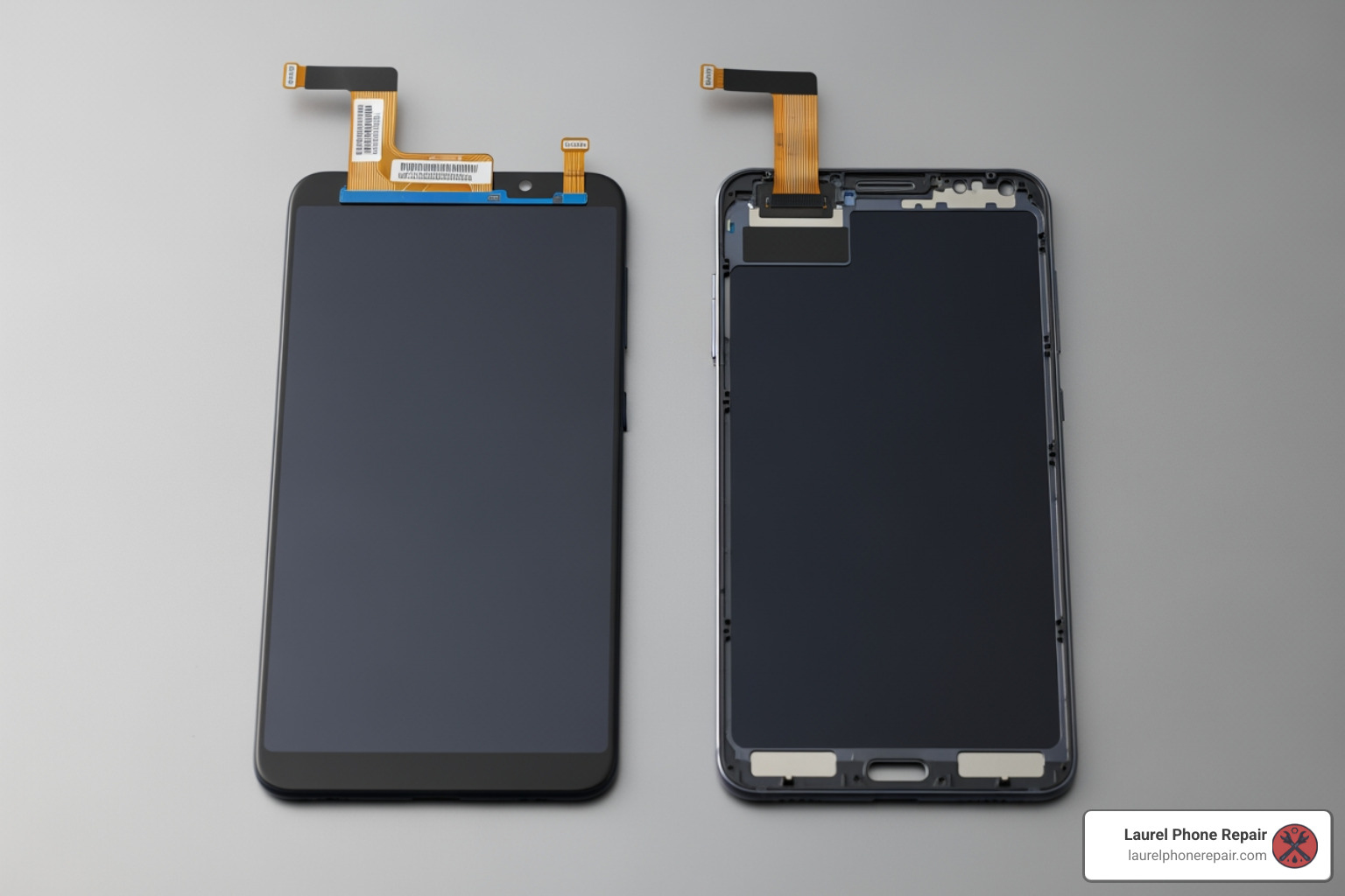 difference between a screen with a frame and one without a frame - samsung galaxy a70 screen replacement