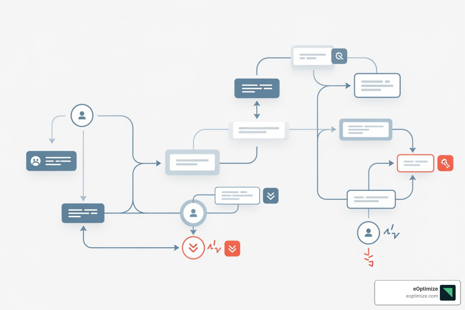 user flow diagram showing chatbot interaction paths and drop-off points - Conversational AI metrics
