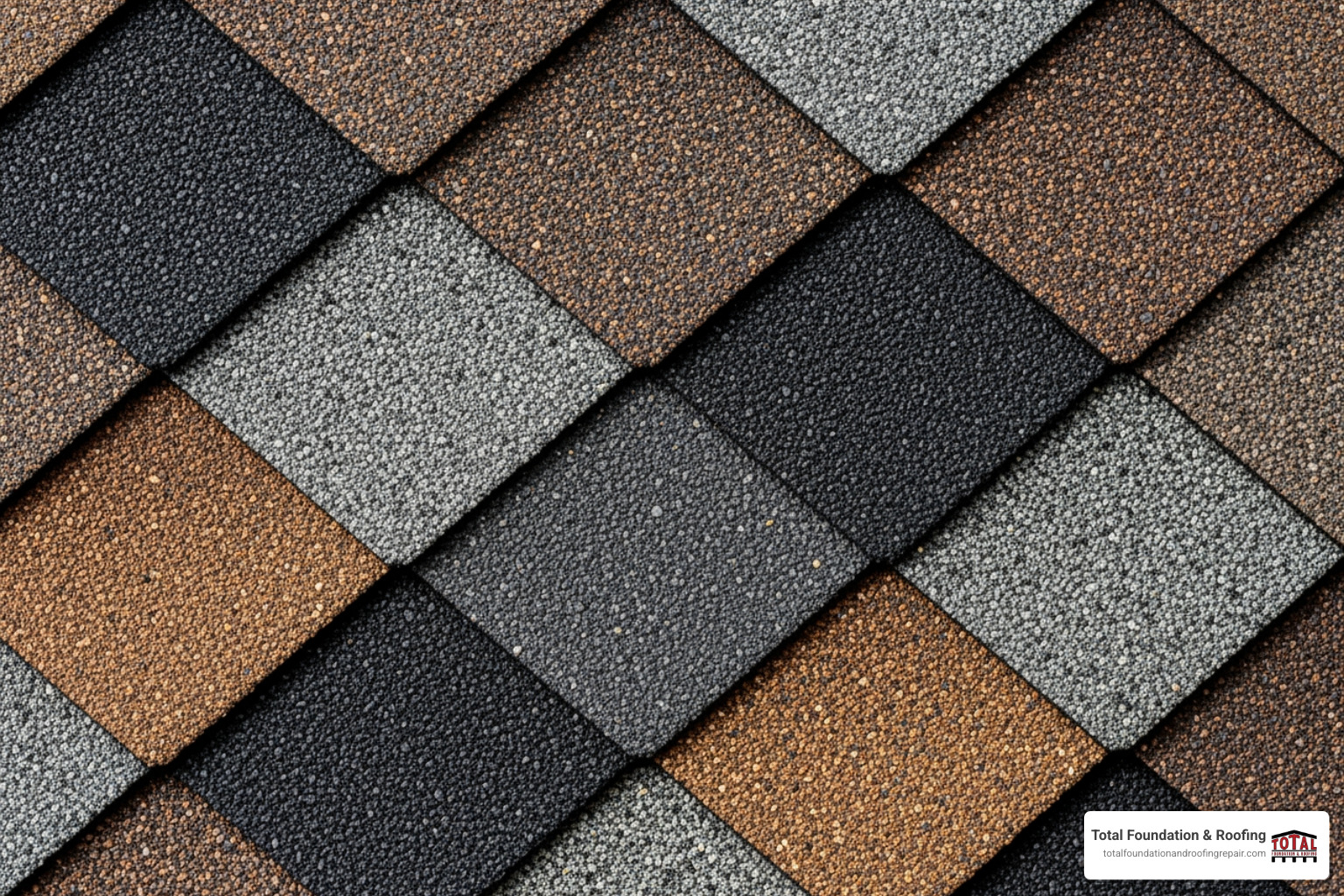 close-up shot showcasing the texture and color variety of diamond-shaped asphalt shingles - diamond shaped asphalt shingles