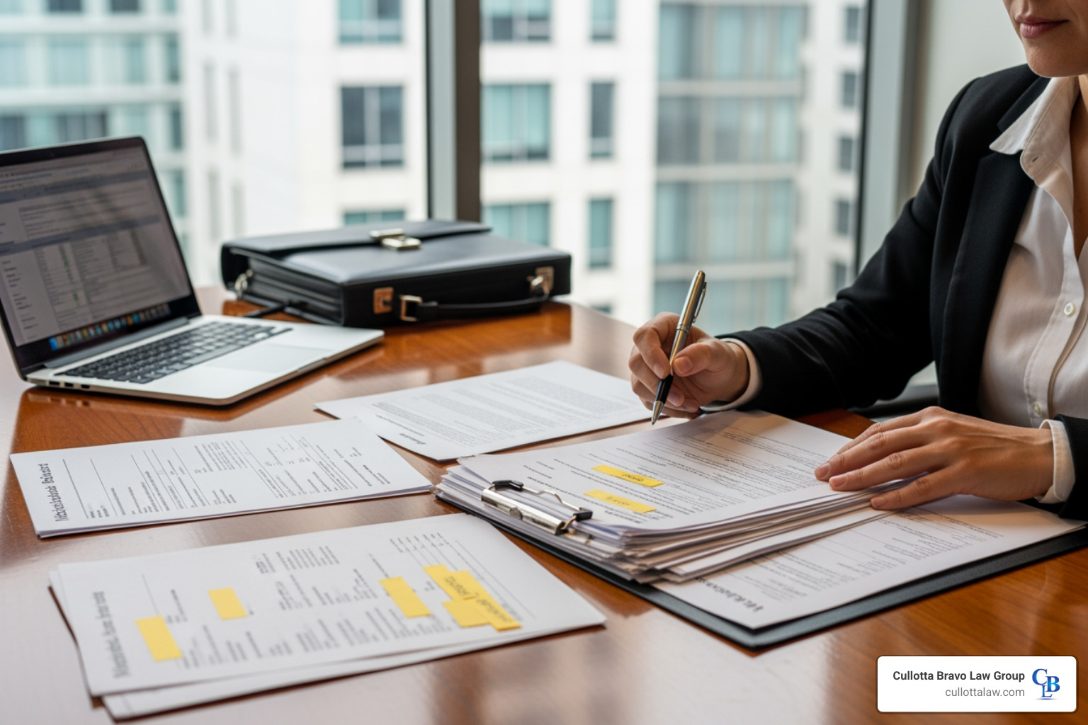 A person reviewing medical bills and legal documents - chicago car accident lawyer