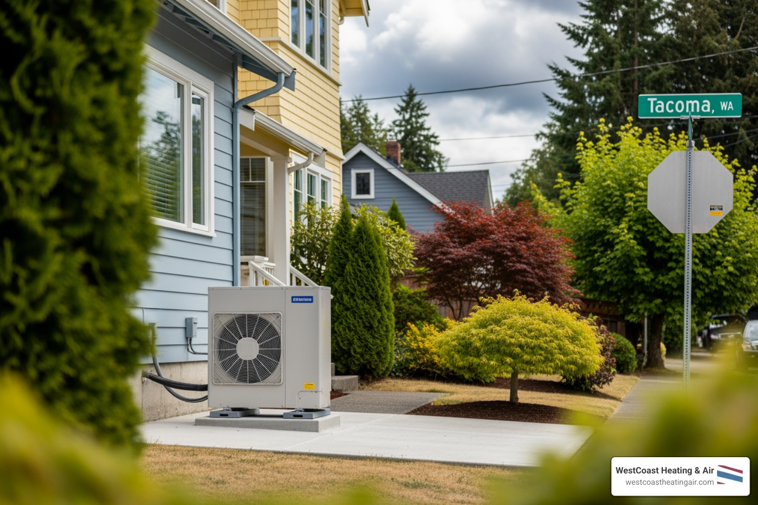 Infographic showing how heat pumps transfer heat from outside air into your home during winter and reverse the process to cool your home during summer, with seasonal arrows and temperature indicators - best heat pump installation in tacoma, wa Infographic showing how heat pumps transfer heat from outside air into your home during winter and reverse the process to cool your home during summer, with seasonal arrows and temperature indicators - best heat pump installation in tacoma, wa