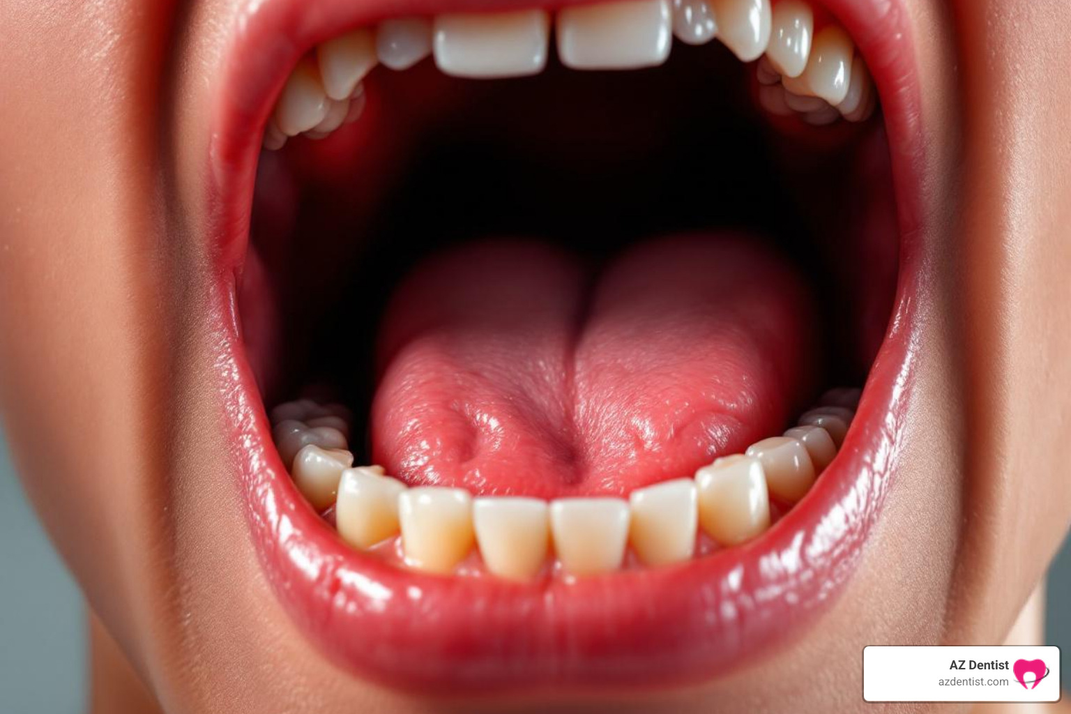 Lingual tori in mouth - tori images before and after