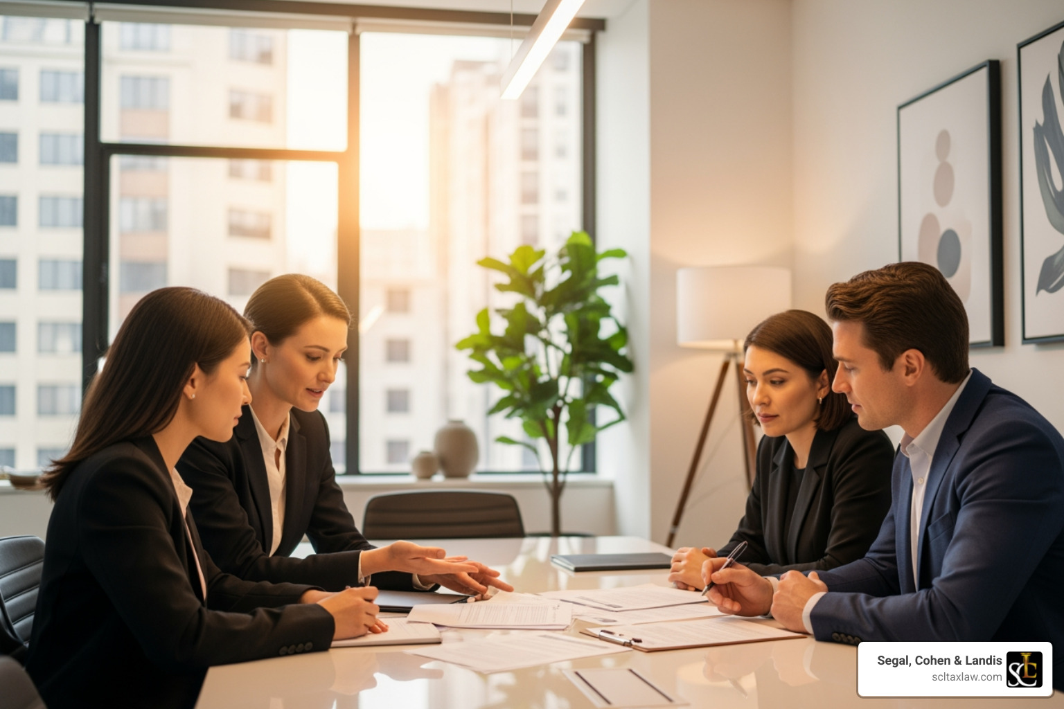 professional attorney meeting with a client in an office setting - payroll tax attorney near me