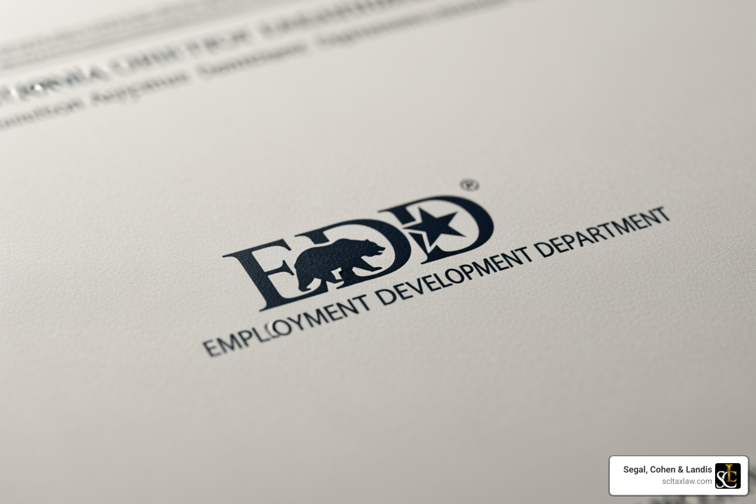 EDD logo on an official document - EDD audit lawyer