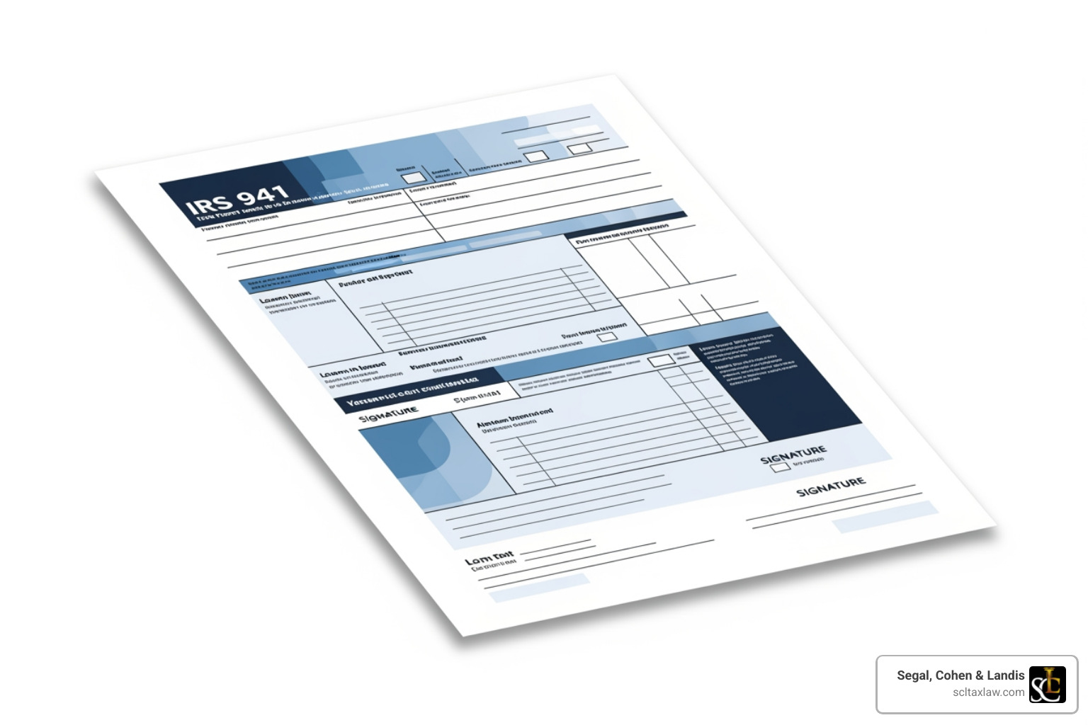 Stylized IRS Form 941 - payroll tax solutions
