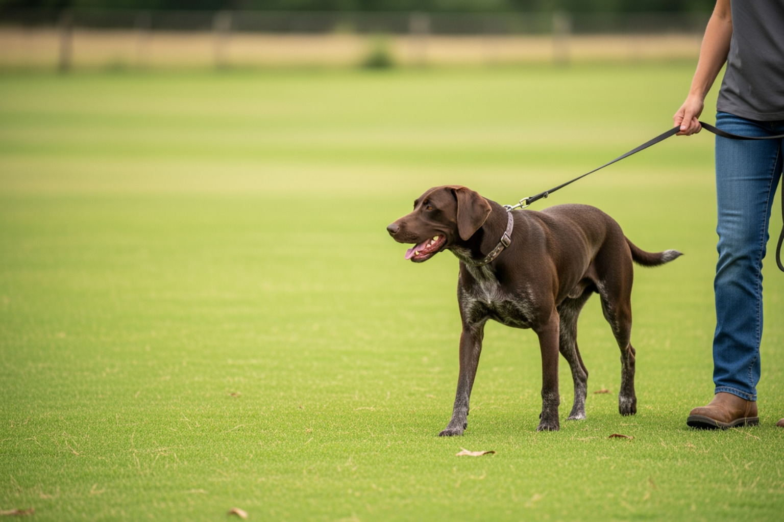 dog heeling calmly on lead - Basic gun dog training dog heeling calmly on lead - Basic gun dog training