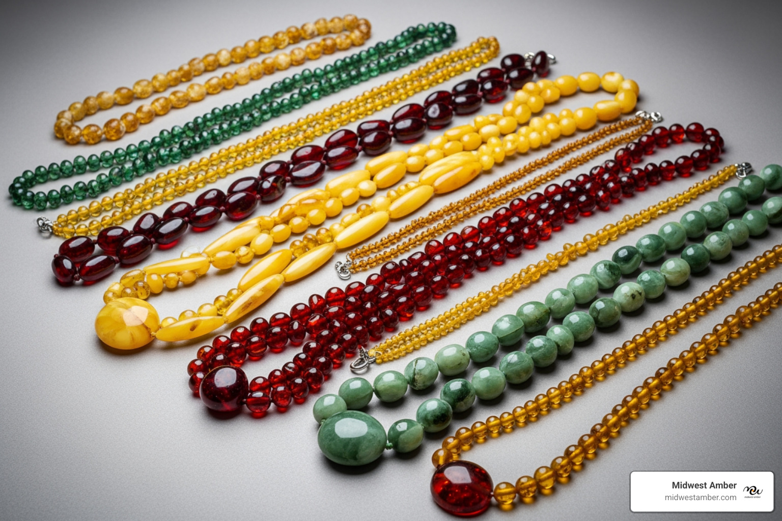 variety of amber necklaces in different colors like honey, cherry, and green - amber necklace for mom variety of amber necklaces in different colors like honey, cherry, and green - amber necklace for mom