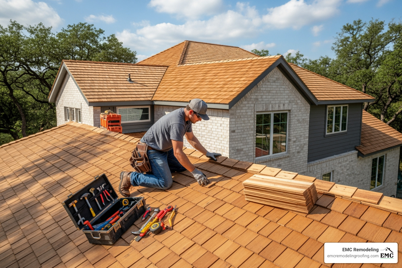 image of hail-damaged asphalt shingles - cedar park roofer image of hail-damaged asphalt shingles - cedar park roofer