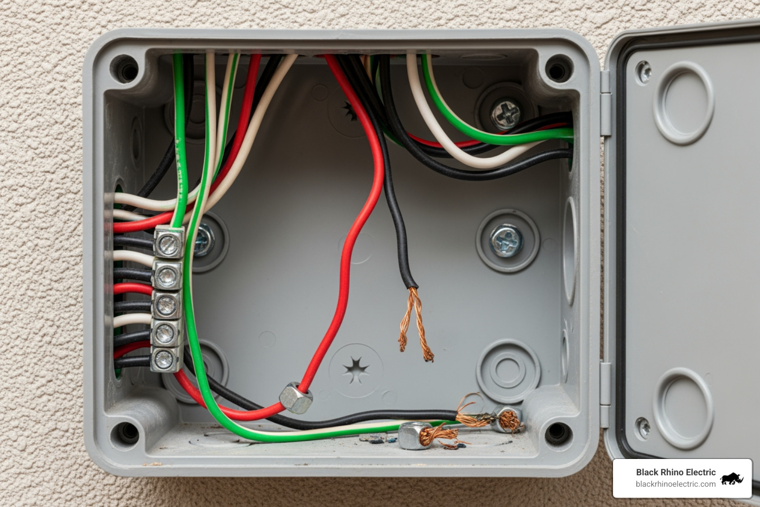 Electrical wires in a junction box with a loose connection - electrical problems in house Electrical wires in a junction box with a loose connection - electrical problems in house