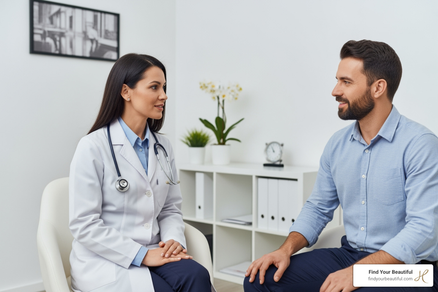 Surgeon consulting with a patient, highlighting clear communication and trust - best tummy tuck surgeon san antonio Surgeon consulting with a patient, highlighting clear communication and trust - best tummy tuck surgeon san antonio