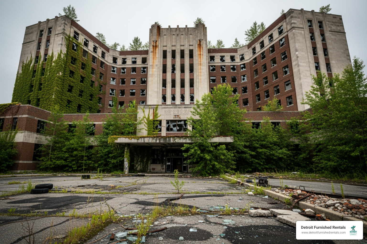 Abandoned Greater Detroit Hospital building - detroit general hospital