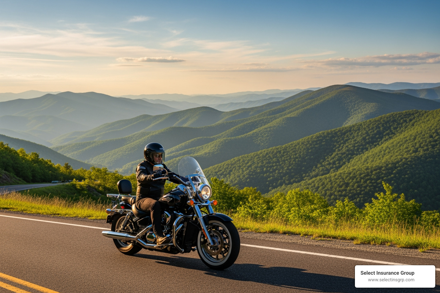 motorcycle riding on the Blue Ridge Parkway in Virginia - is motorcycle insurance required in virginia