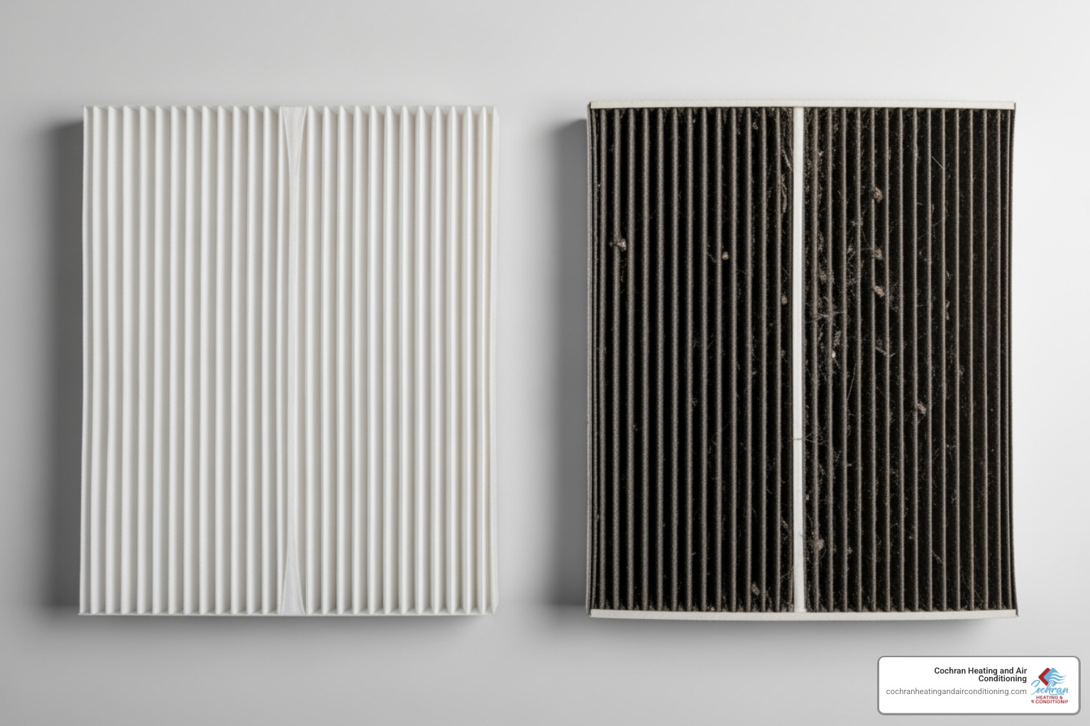 clean vs dirty HVAC air filter - common problems with hvac systems clean vs dirty HVAC air filter - common problems with hvac systems