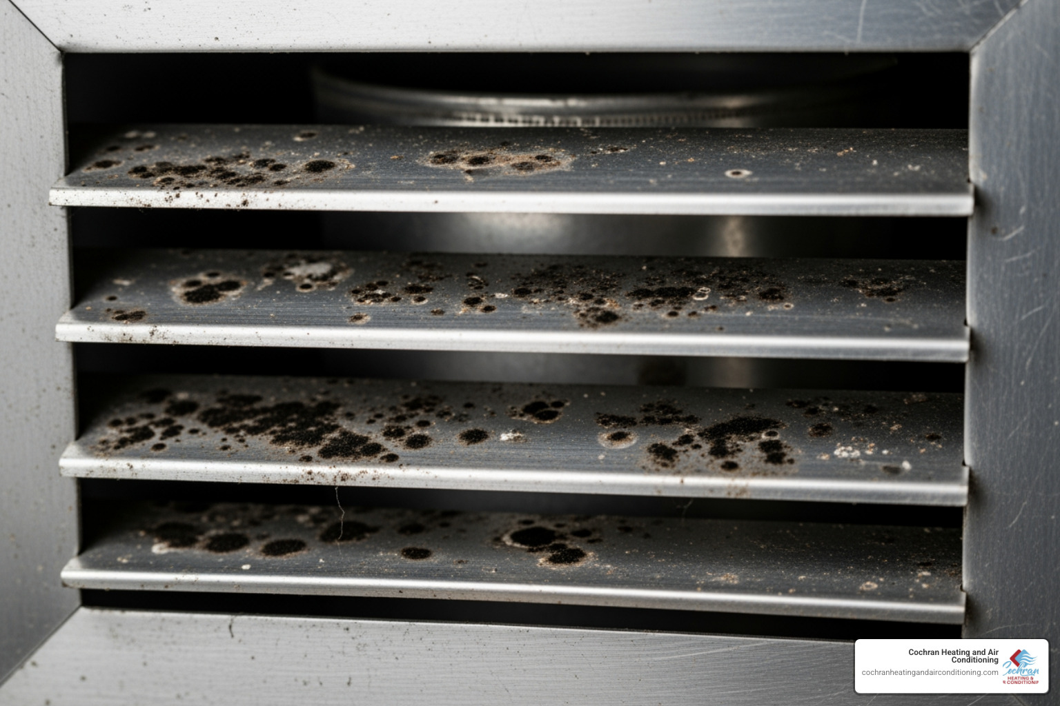 mold spots visible inside a vent register - air duct cleaning services joplin mold spots visible inside a vent register - air duct cleaning services joplin
