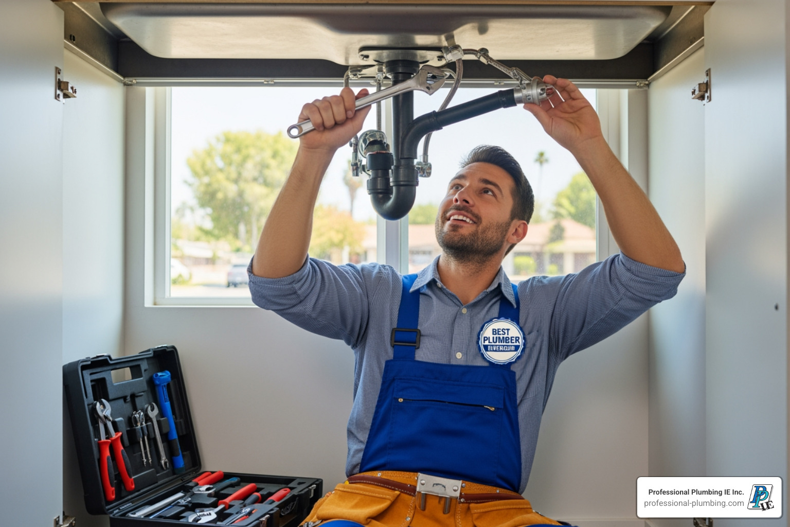 Licensed plumber showing credentials - Best plumber Riverside