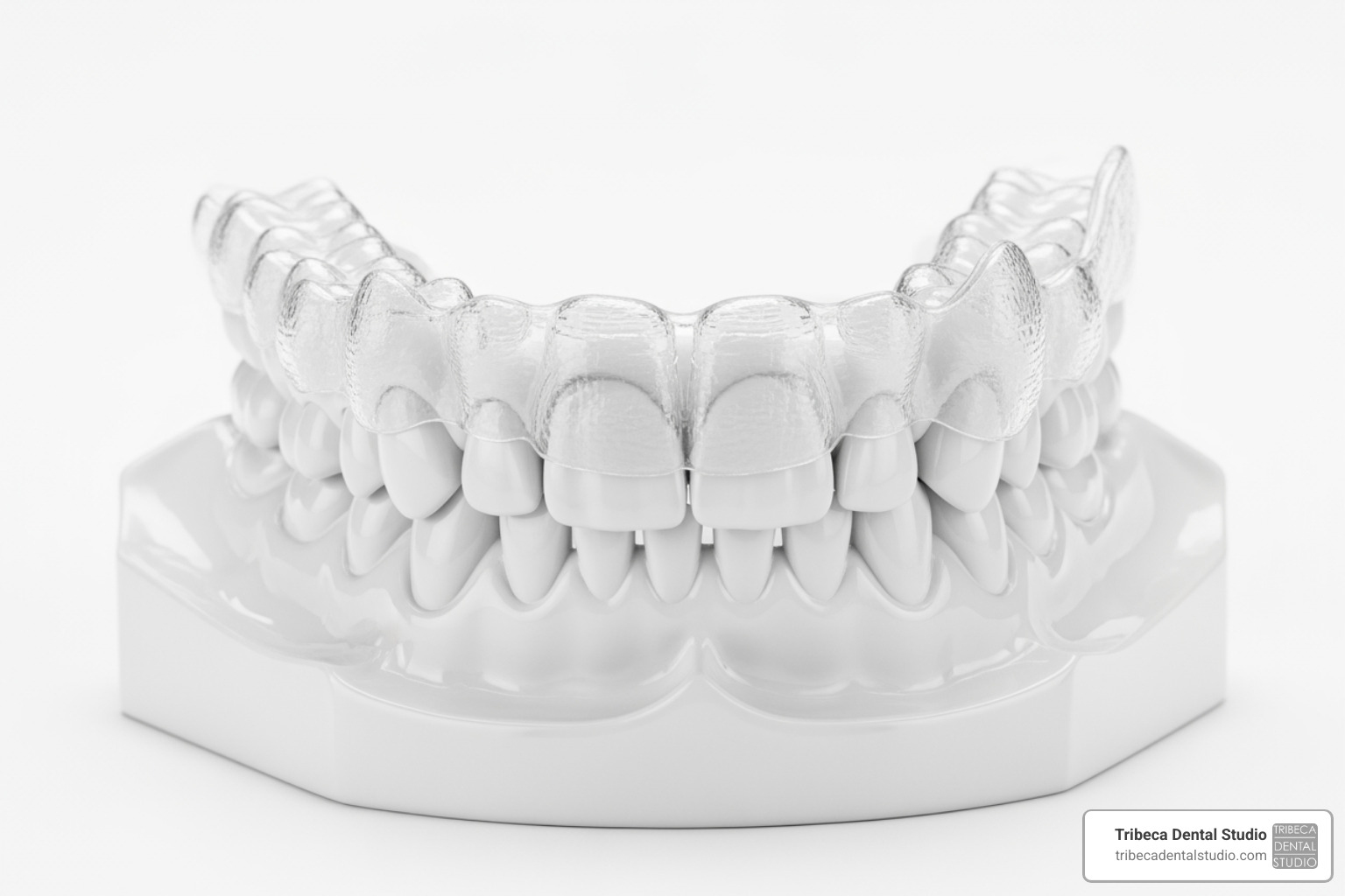 Invisalign aligners on a dental model - invisalign Invisalign aligners on a dental model - invisalign