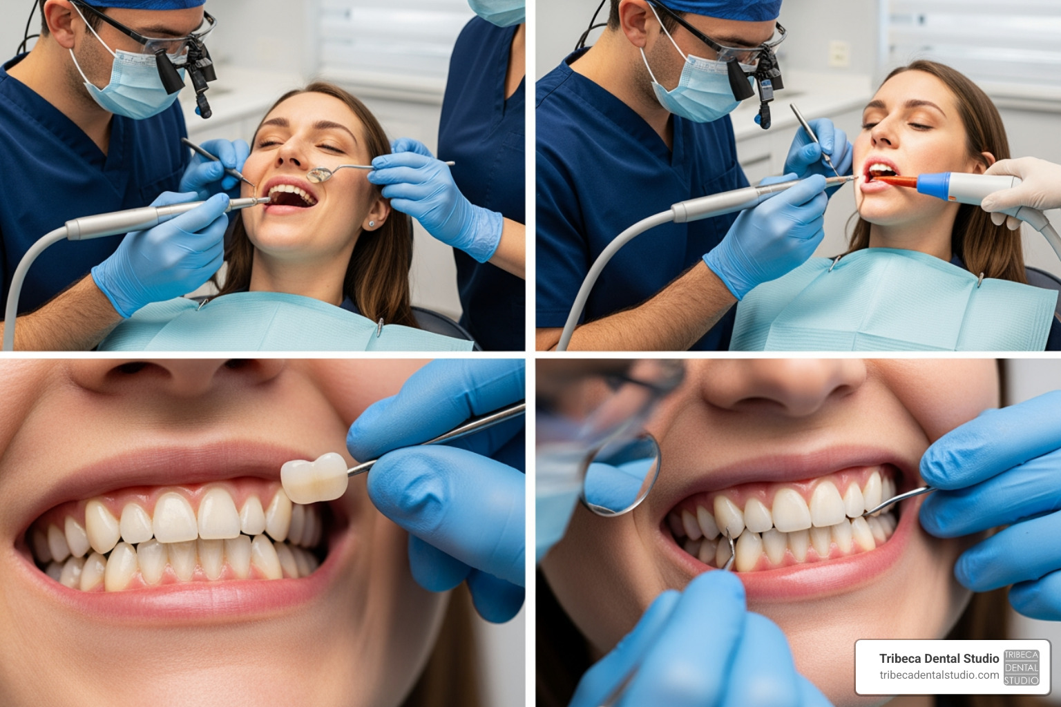 illustration of the steps of the porcelain veneer procedure from consultation to final placement - cost of porcelain veneers