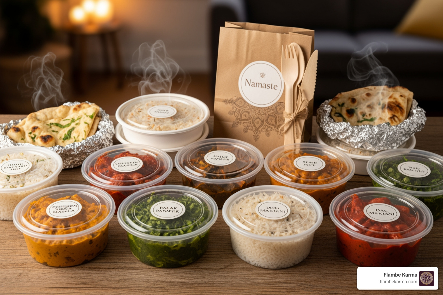 Neatly packed Indian takeout containers - buffalo grove indian restaurant Neatly packed Indian takeout containers - buffalo grove indian restaurant