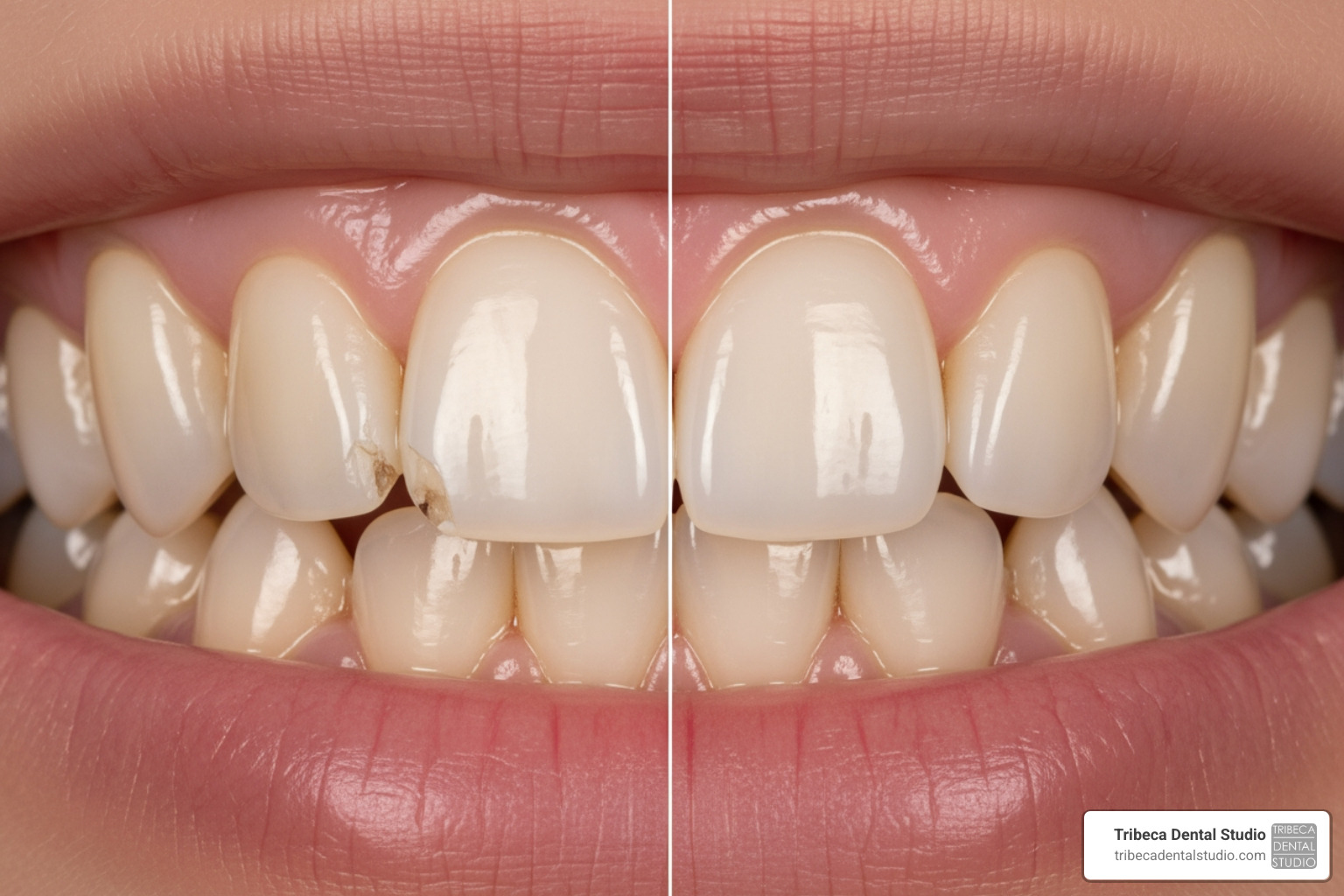 before and after chipped tooth repair - cost of getting chipped tooth fixed