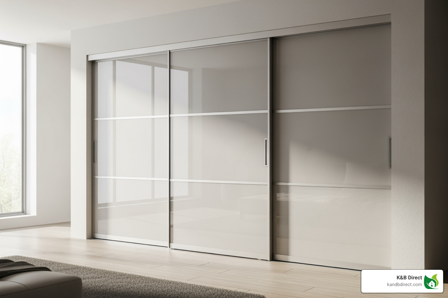 modern sliding closet doors with multiple panels - Luxury closet doors