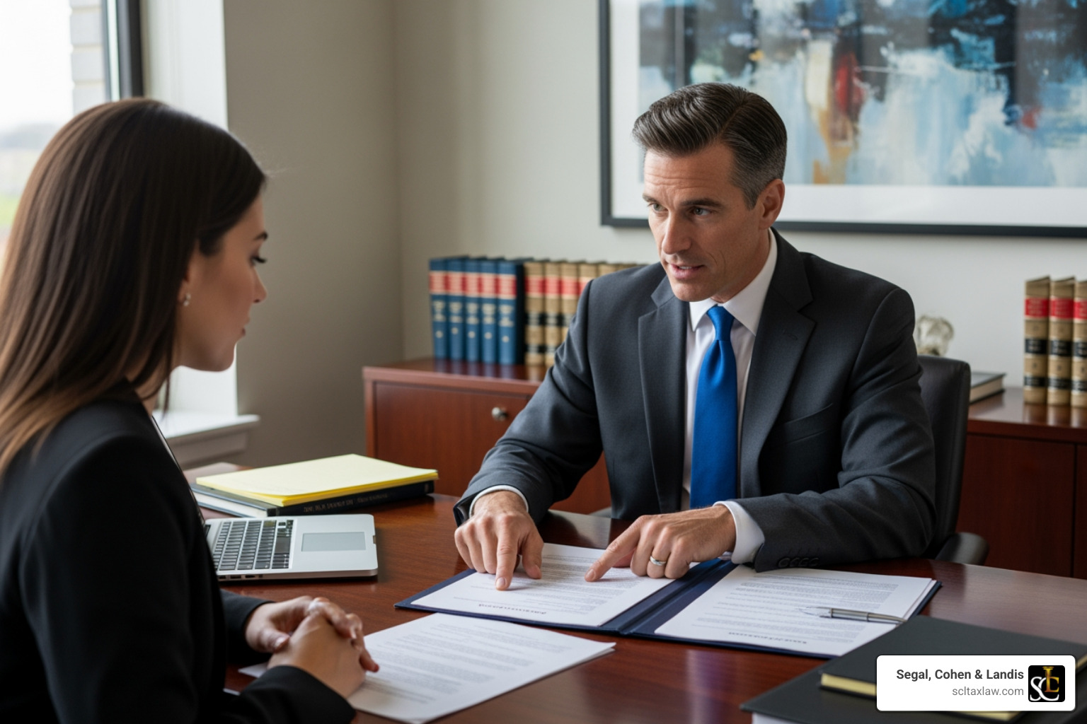 Attorney meeting with client - los angeles payroll tax attorney