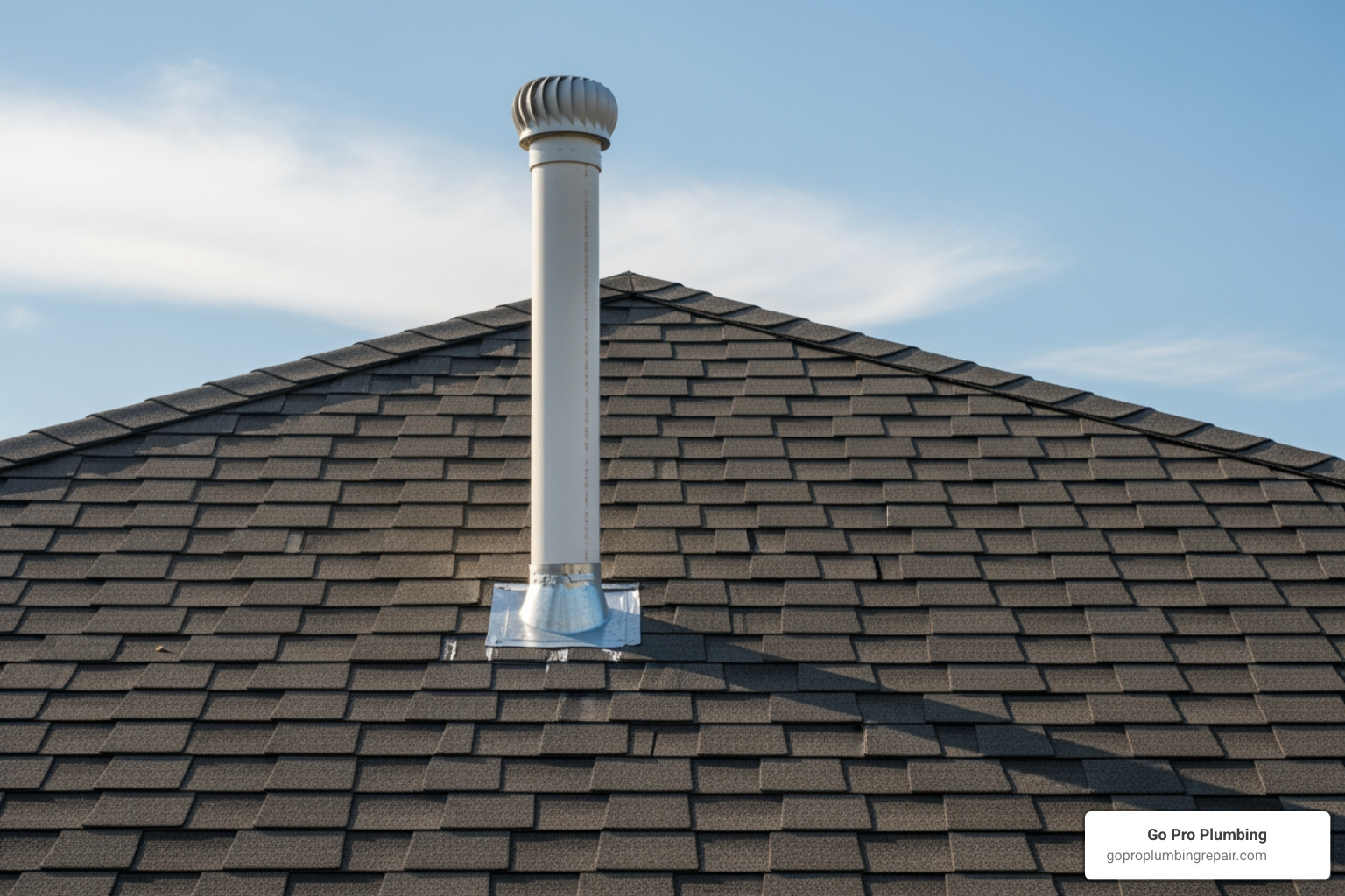 of a vent stack extending through a roof - typical house drainage layout