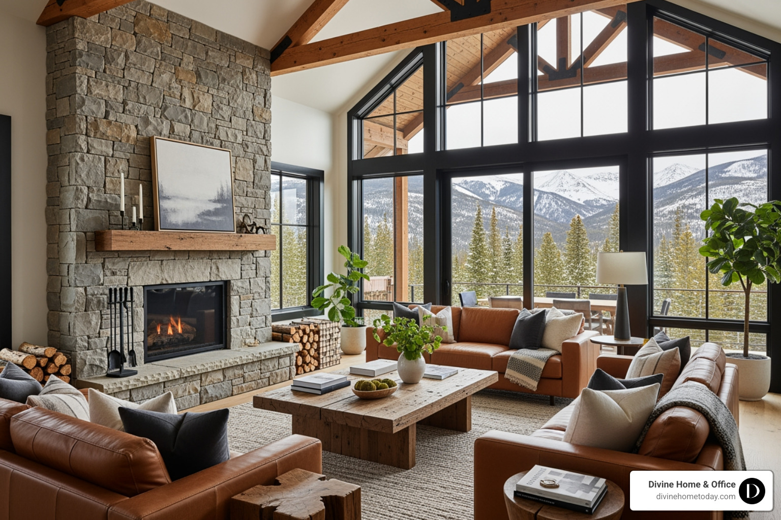 Luxury modern mountain Colorado home interior, clean and polished styling - virtual staging services Luxury modern mountain Colorado home interior, clean and polished styling - virtual staging services