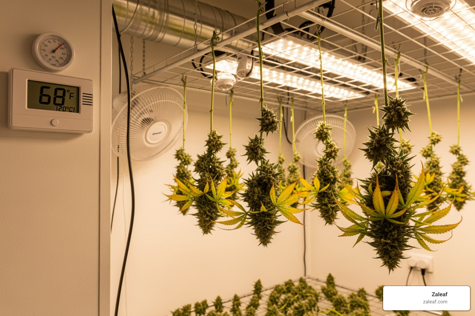 cannabis plants hanging to dry in a controlled environment - fresh cannabis flower cannabis plants hanging to dry in a controlled environment - fresh cannabis flower