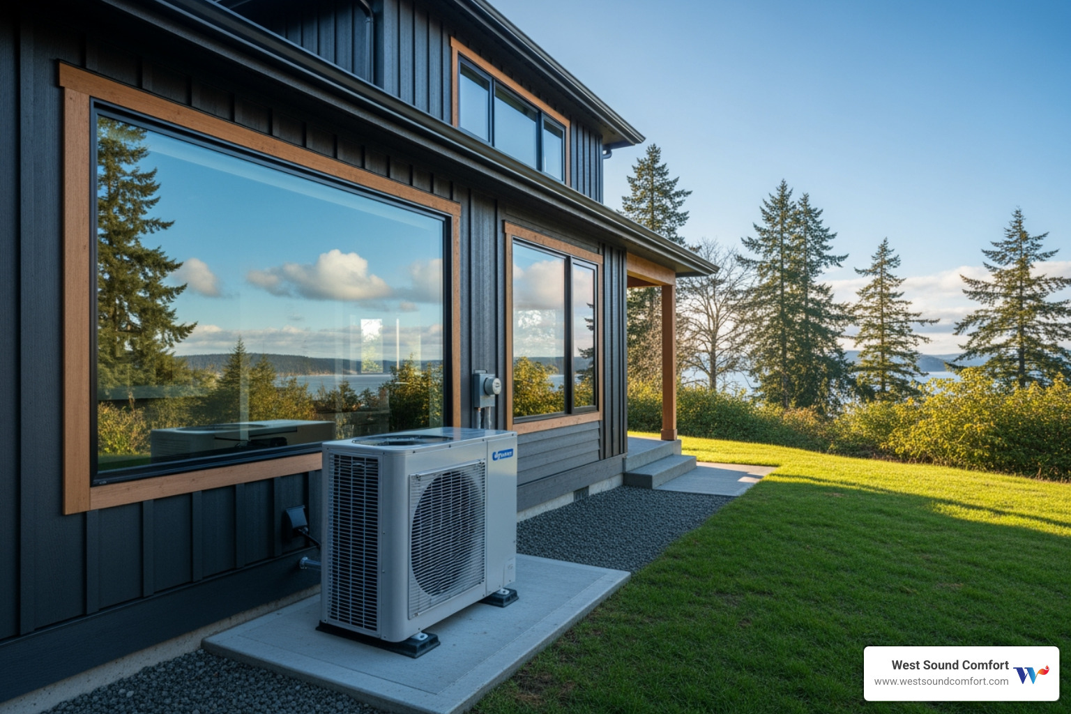 modern home with heat pump system in Poulsbo - best heat pump installation in poulsbo, wa