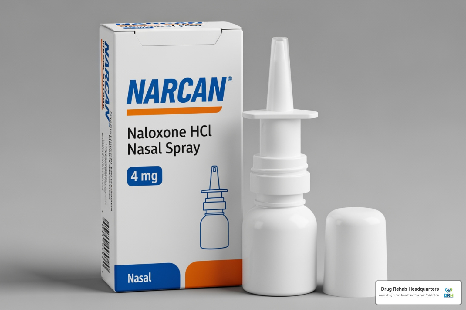 A Naloxone (Narcan) nasal spray kit - Percocet Addiction Treatment