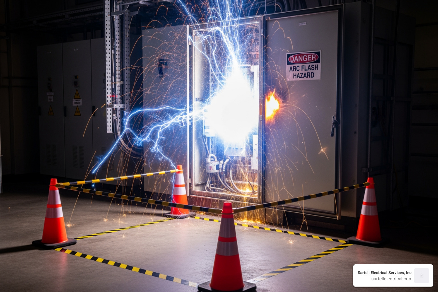 illustrating an arc flash event with safety boundaries - electrical safety for industrial facilities illustrating an arc flash event with safety boundaries - electrical safety for industrial facilities