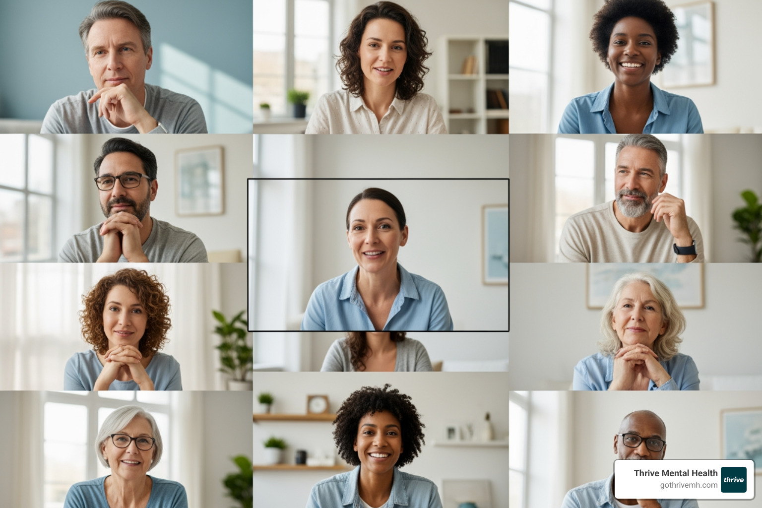 Diverse group in virtual trauma therapy session—CBT and EMDR in Florida - Find providers in Florida that use a combination of CBT and EMDR for treating trauma. Diverse group in virtual trauma therapy session—CBT and EMDR in Florida - Find providers in Florida that use a combination of CBT and EMDR for treating trauma.