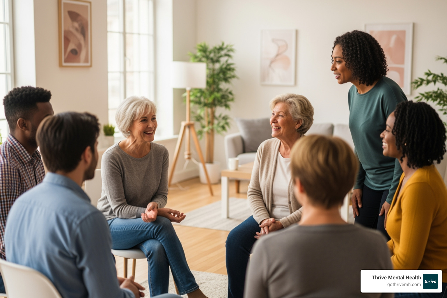 Diverse adults in group therapy, engaged and hopeful - What are some adult intensive outpatient mental health programs near me in the Tampa Bay area? Diverse adults in group therapy, engaged and hopeful - What are some adult intensive outpatient mental health programs near me in the Tampa Bay area?