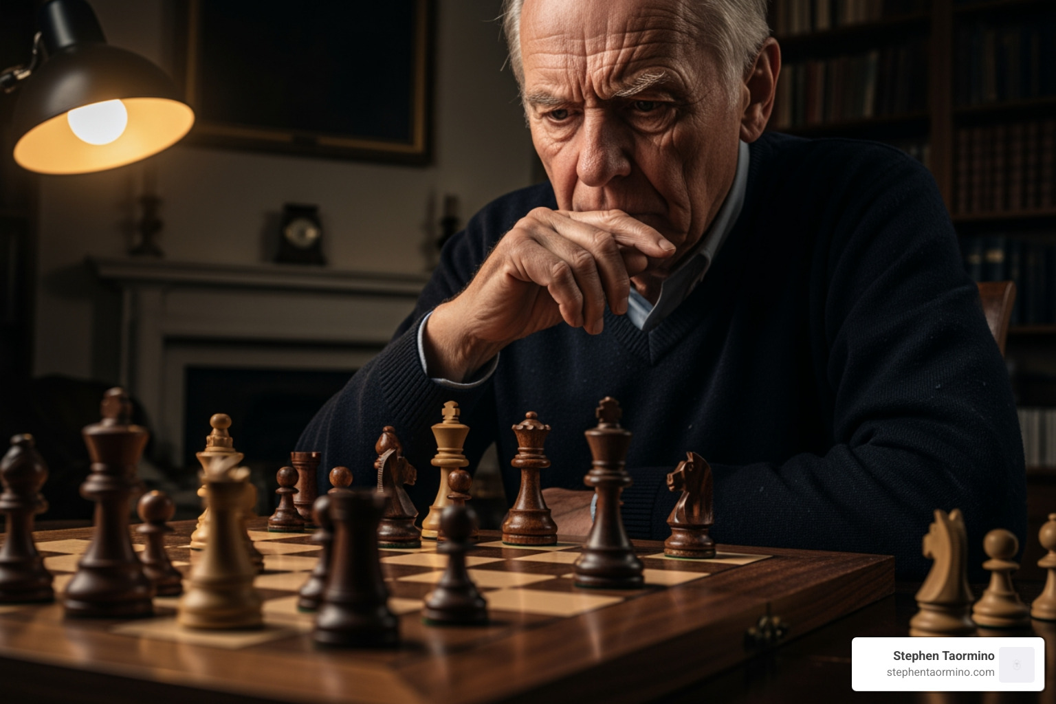 chess master contemplating move - closing sales strategies