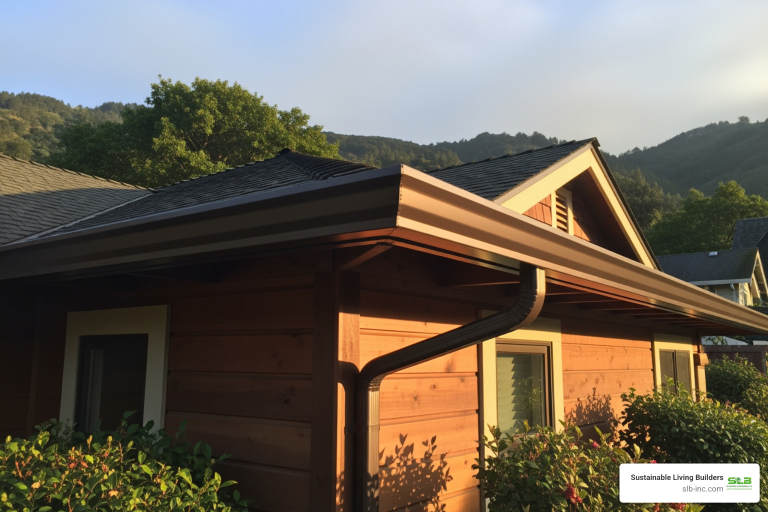 Infographic showing rainwater flow from roof through gutters to ground, with labeled damage points including foundation cracks from poor drainage, fascia and siding rot from overflowing gutters, landscape erosion from misdirected water, and basement flooding risks - best gutter installation in petaluma, ca