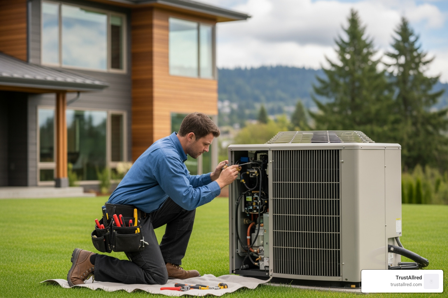 Infographic showing how a heat pump works: outdoor unit extracts heat from outside air in winter and transfers it indoors via refrigerant lines and indoor air handler; in summer, the process reverses to move heat outdoors, providing both heating and cooling from a single system - heat pump repair bellevue wa Infographic showing how a heat pump works: outdoor unit extracts heat from outside air in winter and transfers it indoors via refrigerant lines and indoor air handler; in summer, the process reverses to move heat outdoors, providing both heating and cooling from a single system - heat pump repair bellevue wa