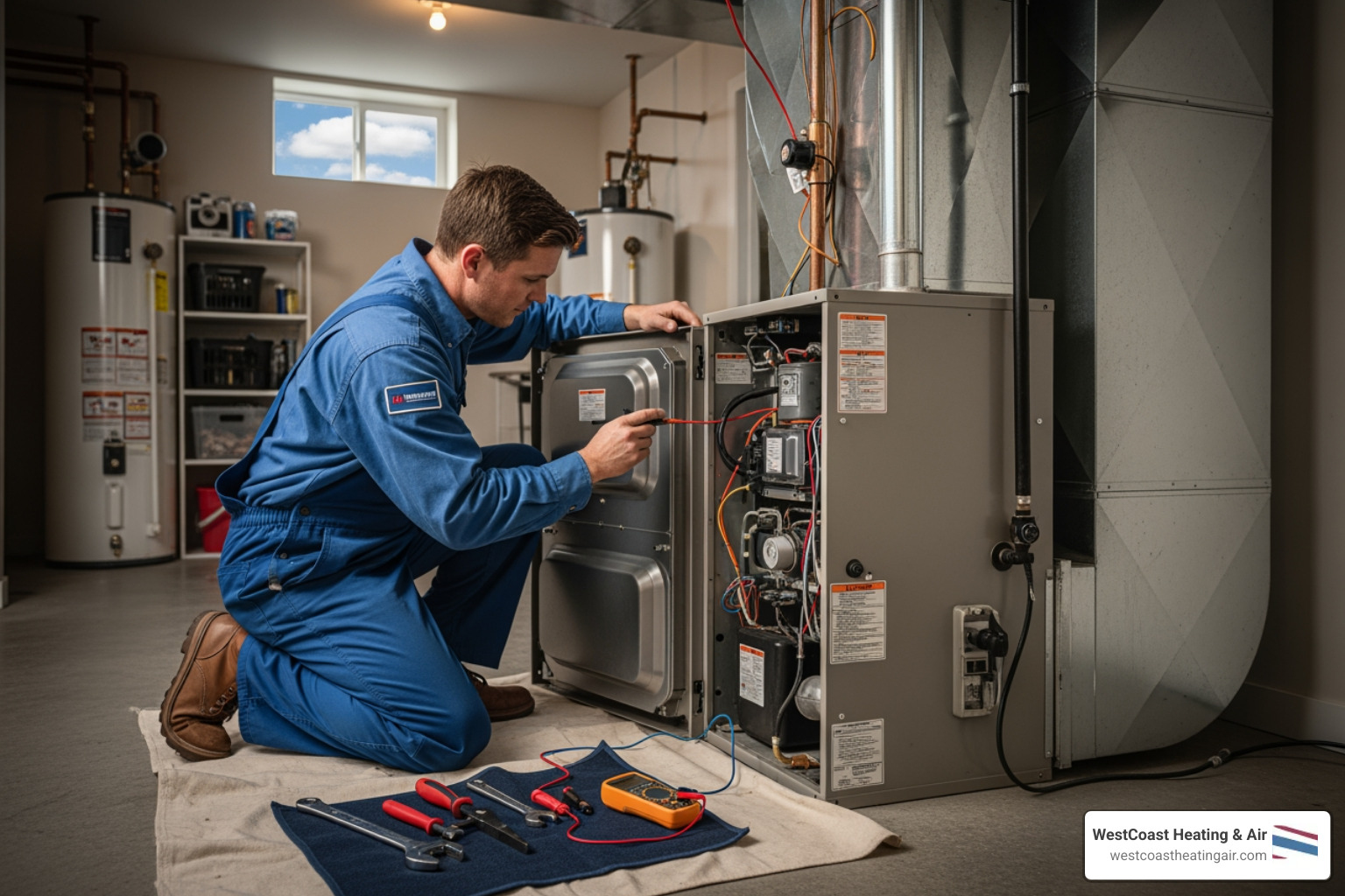infographic showing gas furnace components including heat exchanger, blower motor, ignition system, thermostat connection, and air filter with labels explaining each part's role in heating your home - gas furnace repair company in spanaway, wa infographic showing gas furnace components including heat exchanger, blower motor, ignition system, thermostat connection, and air filter with labels explaining each part's role in heating your home - gas furnace repair company in spanaway, wa