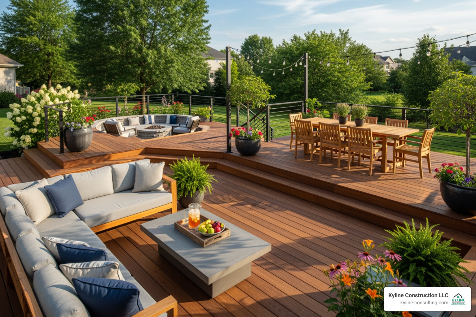 a beautiful, modern deck on a suburban home in Ohio - deck builders in dayton ohio a beautiful, modern deck on a suburban home in Ohio - deck builders in dayton ohio