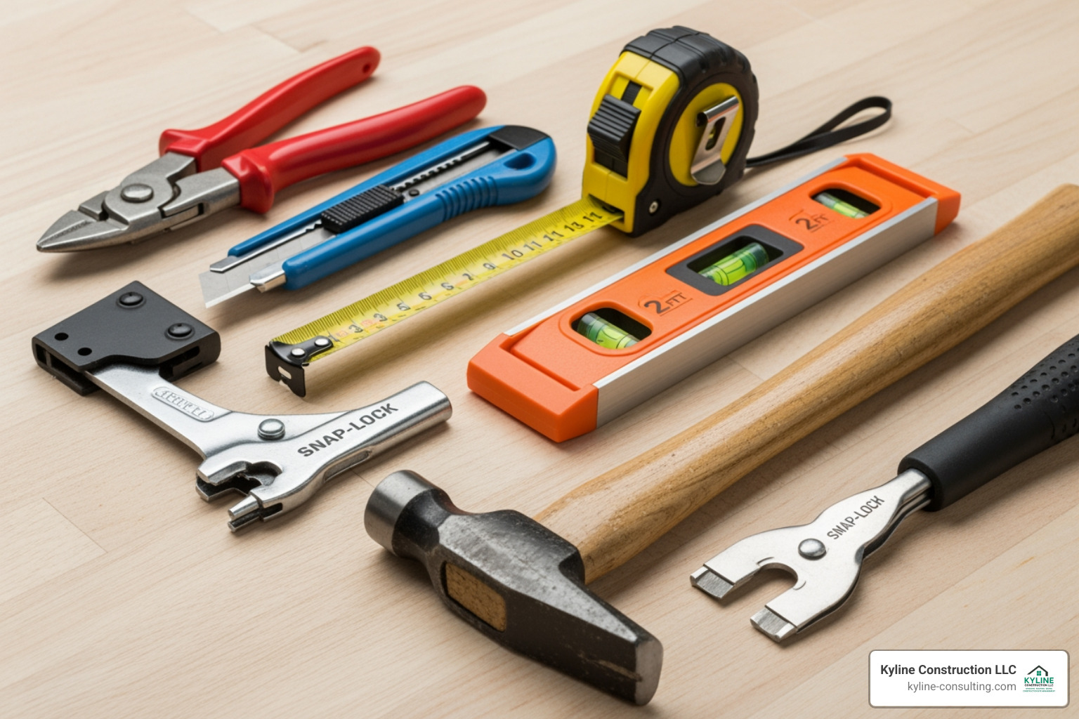 Essential vinyl siding tools laid out - best way to install vinyl siding