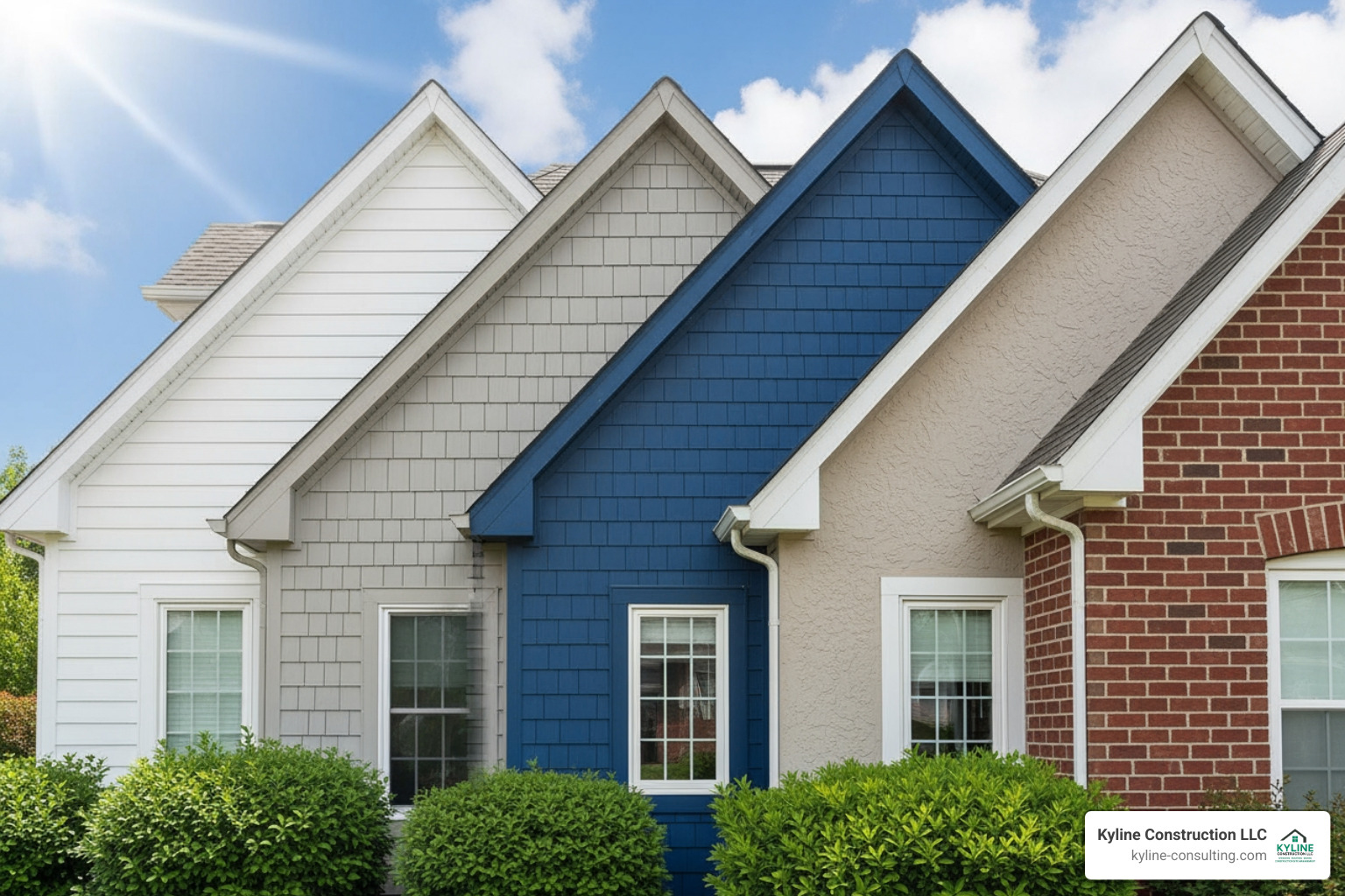 various siding options like vinyl and fiber cement - exterior renovation cost